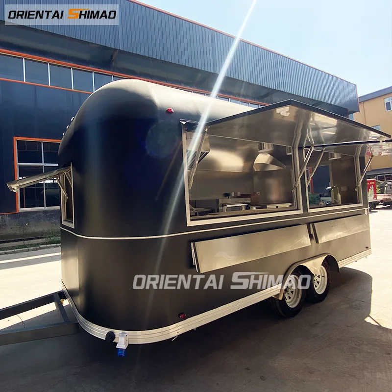 Азық-түлік көліктері мобильді азық-түлік тіркемесі